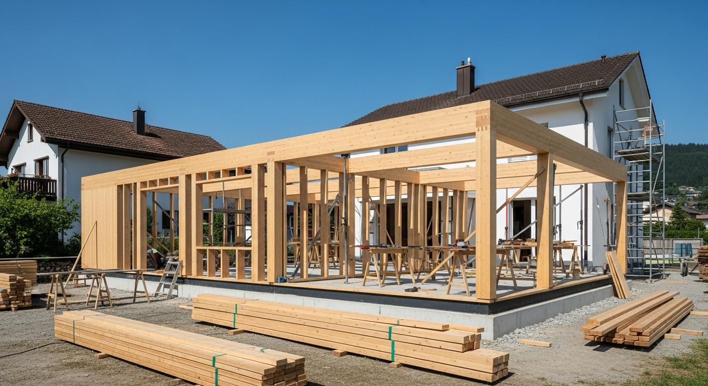 Pourquoi l'extension en bois séduit de plus en plus de propriétaires suisses et quels sont ses atouts ?